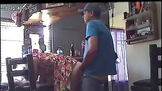 Overhear camera  caught my become man fucking the 18 year venerable neighbor