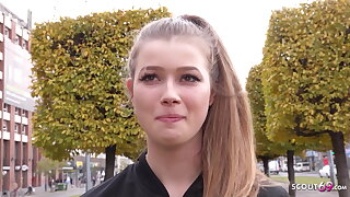 GERMAN SCOUT  Towheaded GIRL 18 OLIVIA SPARKLE PICKUP AND ROUGH FUCK AT MODEL CASTING