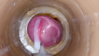 Huge ejaculatory dose of sperm in Pussy Toy ASMR
