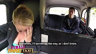 Womanlike Undertaking Taxi Hot blonde sucks and fucks Czech cock in taxi