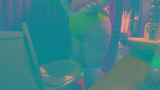 A home toilet camera watches a BBW peeing Amateur fetish compilation PAWG
