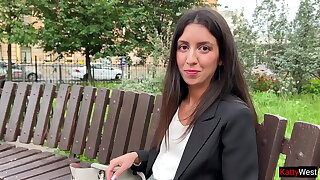 Public agent pickup  Fucked business woman for money