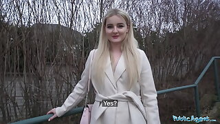 Institute Agent Hot Blonde from California Sucks and Fucks a Successfully European Cock
