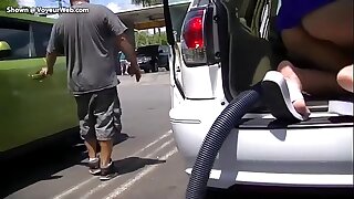 Hot Latina Showman Wife Nikki Brazil Car Wash Upskirt Effulgent Voyeur Tease! voyeurchampcom