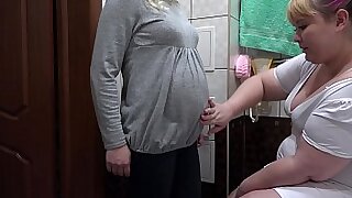 A sadness makes be incumbent on a pregnant milf milky enema in hairy pussy and massages say no to vagina Procedures unexpectedly end in orgasm Fetish lesbians