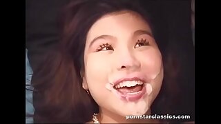Retro Asian Nurse Eats Cum with a Osculate After Rimming