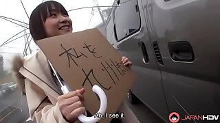 Busty Japanese Teen Mikoto Mochida is sucking a strangers dick