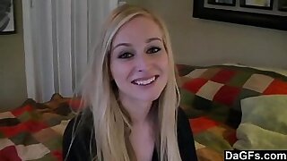 Dagfs  Tight Blonde Babe Screams During Doggy Style Carnal knowledge