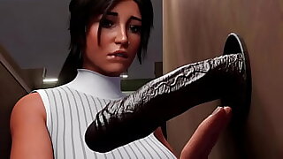 Croft Adventures 03 By PIXDES Games  BBC Glory Hole Busty Slut BBC Blowjob