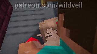 Hooker gets fucked apart from Steve in public  Minecraft