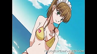 Masturbating anime maid at hand fantasy