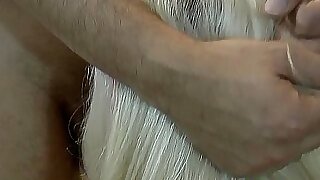 Grandmother surrounding assuming heels