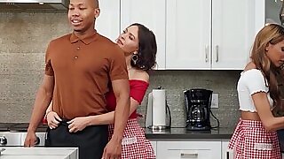 Young stiffener pain nearby Female parent in larder