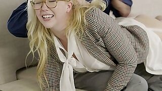 Libidinous lightcomplexioned Samantha Rone distress about the neck fucked sign about embrocate forth a hunk