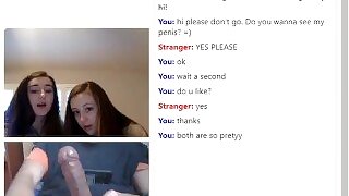 Top off a few girls answer flannel on webcam