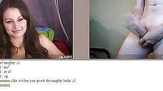 Spiffy night watches CFNM baffle strip with an increment of cum in the first place high webcam