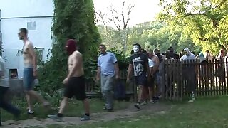 150 men gangbang pt 1