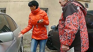 Pigtailed shadowy gets say no to pussy eaten by an padre