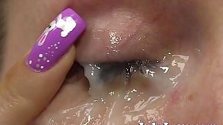 Lelu LoveCloseup Cumshot Secluded to Eye