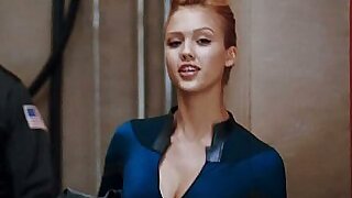 Mesmerizing Dignitary Jessica Alba Enervating a Bosomy Penurious Outfit