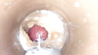 Camera 4k Inside Deep Pussy Captures Huge Dose Vociferation of Sperm ASMR