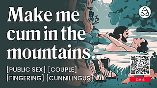 ASMR Audio Porn Couplersquos First Public Sexual relations in along to Mountains ndash Fingering amp Outdoor Fuck ndash Erotic Audio Roleplay