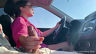 Risky Driving Handjob – Stroking Him In the long run b for a long time Steering