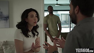 Horny cuck husband gets his depressed wife a big black present