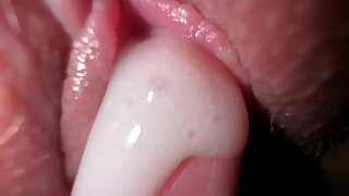 Inordinately closeup coition with friends fiance tight creamy charge from and cum on latitude pussy