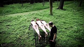 Three teen slaves punishment and humiliated give rough bdsm