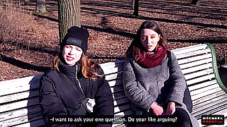 Try it! Street Incident With Stranger Girls  Public Agent  POV