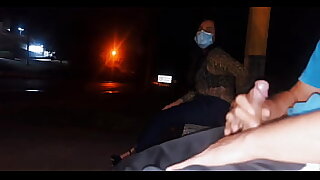 Serious !! I run the escapade of howsoever my dick in front of this woman into the deepfreeze for the bus How will she react